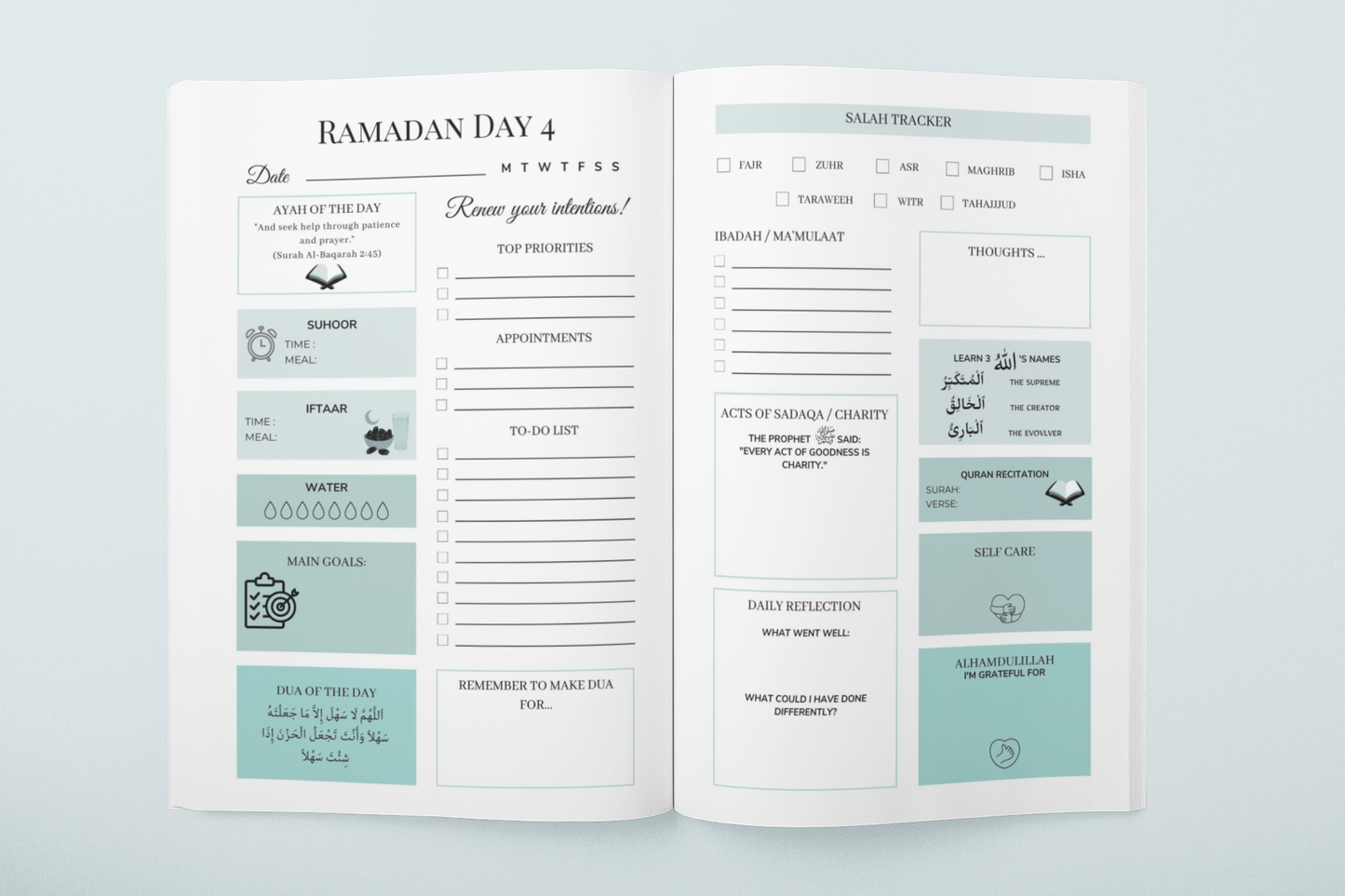 Ramadan Planner - Turquoise