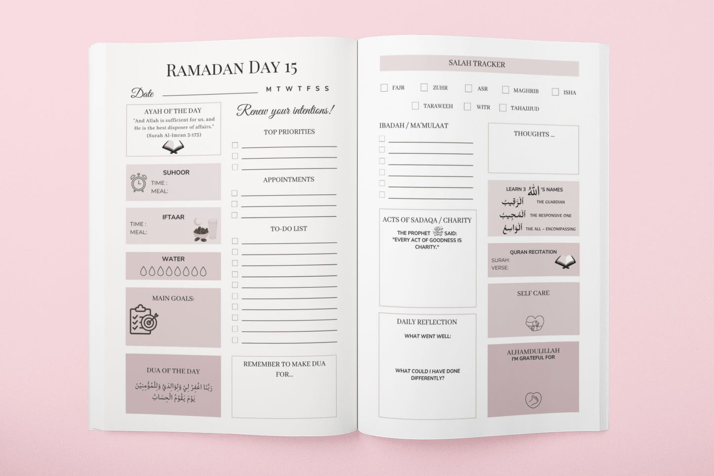 Ramadan Planner - Pink